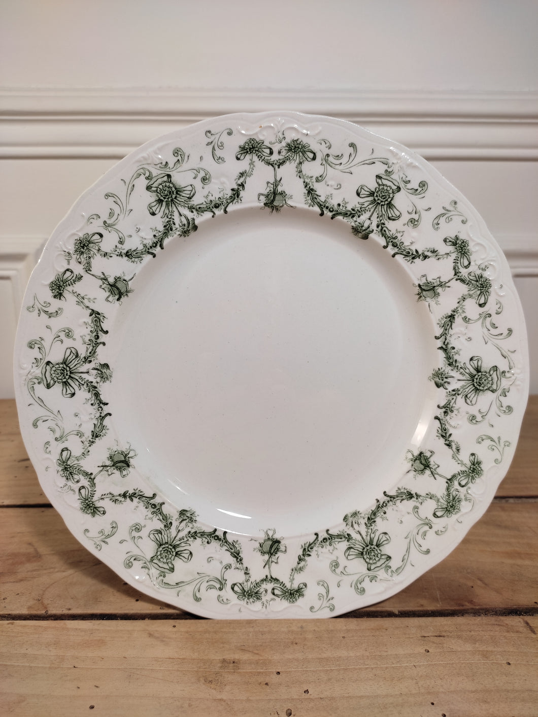 Assiettes Terre de Fer plates Faïencerie anglaise -  Ø 22,5 cm